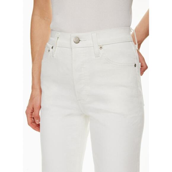 Aritzia Women's White Denim Forum The Arlo Hi-rise Straight Jeans Size 28 - Picture 3 of 12